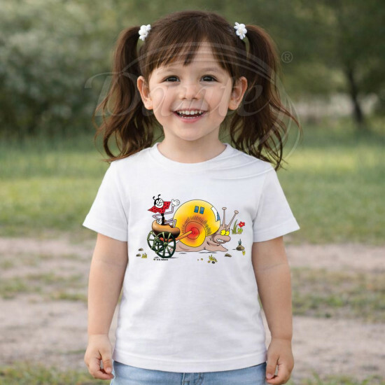 Dětské tričko bílé Ferda a šnek - DTLi001/hl