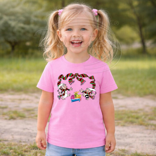 Dětské tričko růžové Křemílek a Vochomůrka dárečky - DTLi074/hl