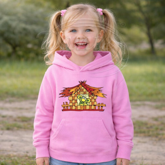 Dětská růžová mikina Rákosníček v chaloupce - DTLi300/hl