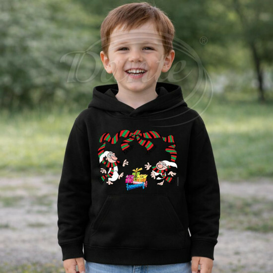 Dětská černá mikina Křemílek a Vochomůrka dárečky - DTLi078/hl