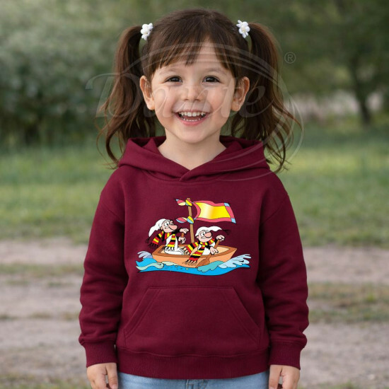 Dětská bordó mikina Křemílek a Vochomůrka loďka - DTLi137/hl
