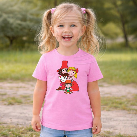 Dětské tričko růžové Rumcajs Manka Cipísek - DTLi314/hl