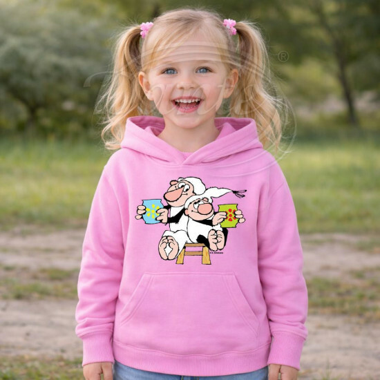 Dětská růžová mikina Křemílek a Vochomůrka hrníčky - DTLi100/hl