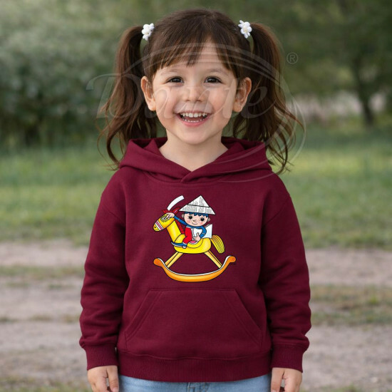 Dětská bordó mikina Večerníček koník - DTLi357/hl