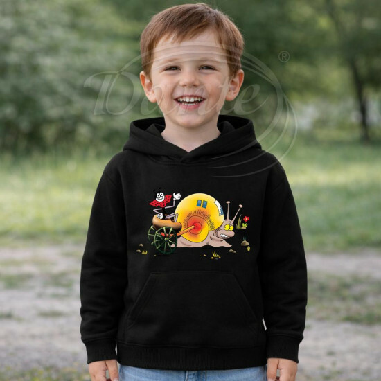 Dětská černá mikina Ferda a šnek - DTLi008/hl