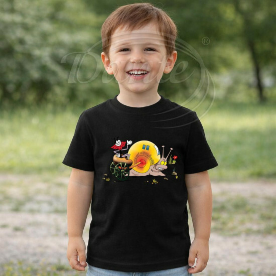Dětské tričko černé Ferda a šnek - DTLi002/hl