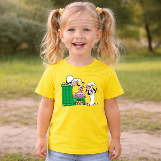 Dětské tričko žluté Křemílek a Vochomůrka vaří - DTLi206/hl