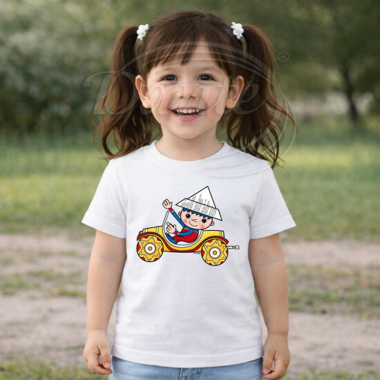 Dětské tričko bílé Večerníček Auto - DTLi321/hl