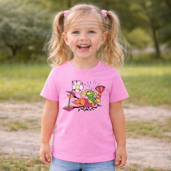 Dětské tričko růžové Rákosníček rak - DTLi264/hl