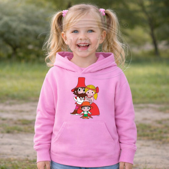 Dětská růžová mikina Rumcajs Manka Cipísek - DTLi320/hl