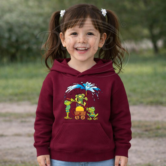 Dětská bordó mikina Rákosníček hasič - DTLi247/hl