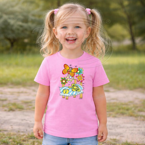 Dětské tričko růžové Rákosníček spí - DTLi284/hl