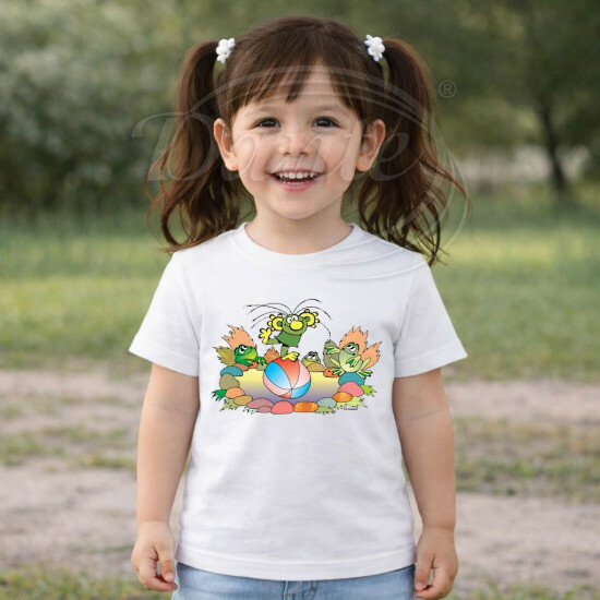 Dětské tričko bílé Rákosníček rybník Brčálník - DTLi271/hl