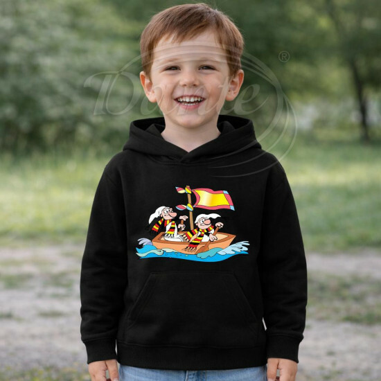 Dětská černá mikina Křemílek a Vochomůrka loďka - DTLi138/hl