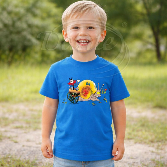 Dětské tričko modré Ferda a šnek - DTLi003/hl