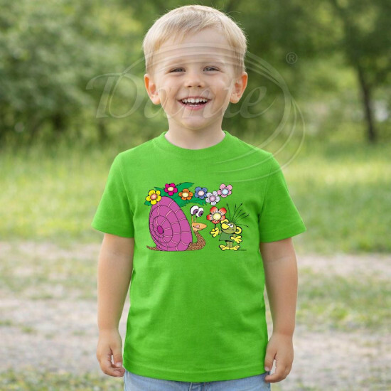 Dětské tričko zelené Rákosníček a hlemýžď - DTLi225/hl