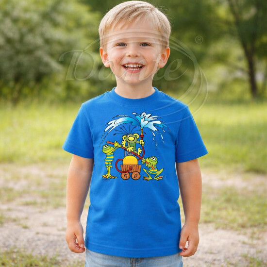 Dětské tričko modré Rákosníček hasič - DTLi243/hl