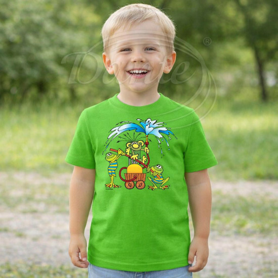 Dětské tričko zelené Rákosníček hasič - DTLi245/hl