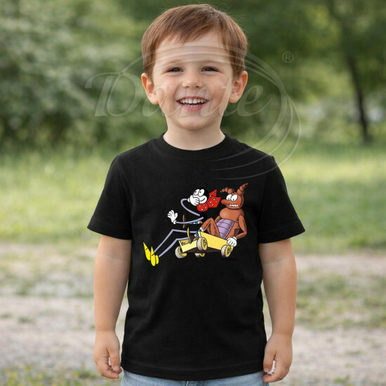 Dětské tričko černé Ferda Mravenec a Brouk Pytlík - DTLi022/hl