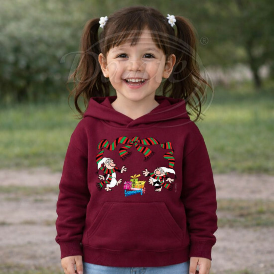 Dětská bordó mikina Křemílek a Vochomůrka dárečky - DTLi077/hl