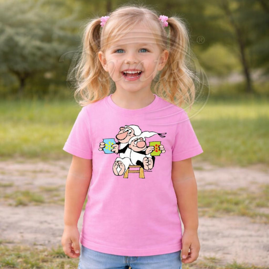 Dětské tričko růžové Křemílek a Vochomůrka hrníčky - DTLi094/hl