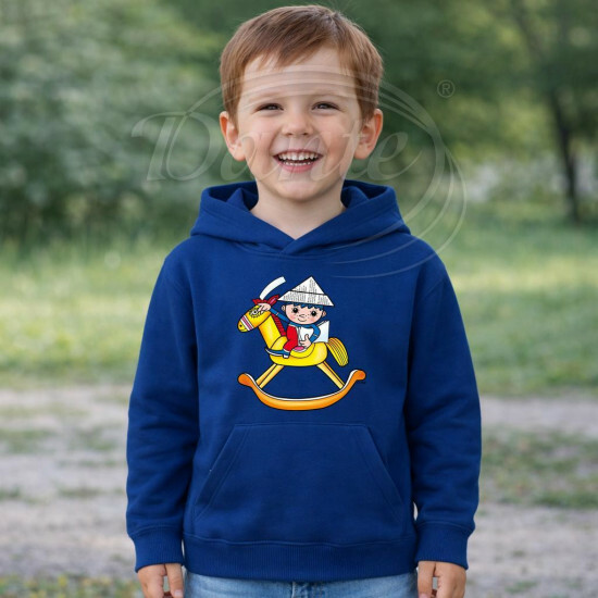 Dětská modrá mikina Večerníček koník - DTLi359/hl