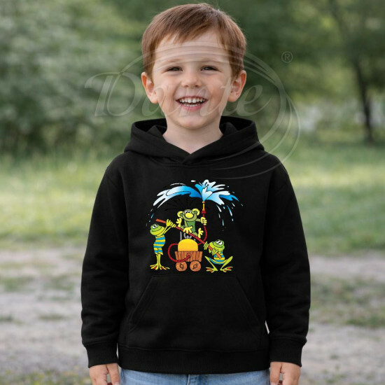 Dětská černá mikina Rákosníček hasič - DTLi248/hl