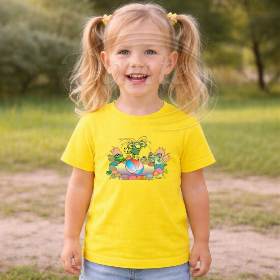 Dětské tričko žluté Rákosníček rybník Brčálník - DTLi276/hl
