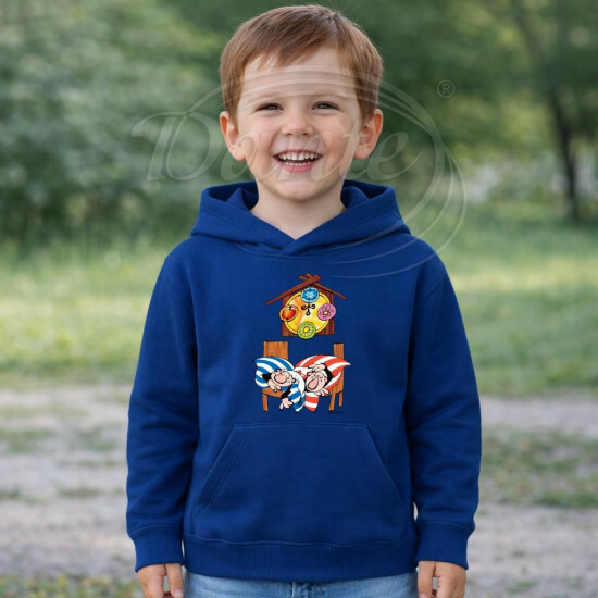 Dětská modrá mikina Křemílek a Vochomůrka spí - DTLi199/hl