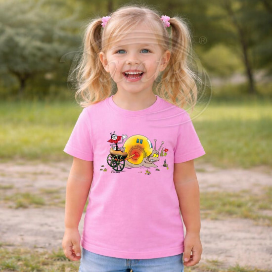 Dětské tričko růžové Ferda a šnek - DTLi004/hl