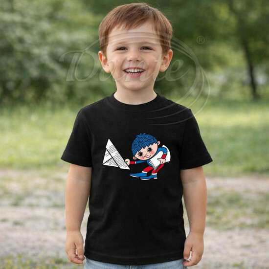 Dětské tričko černé Večerníček se klaní - DTLi362/hl