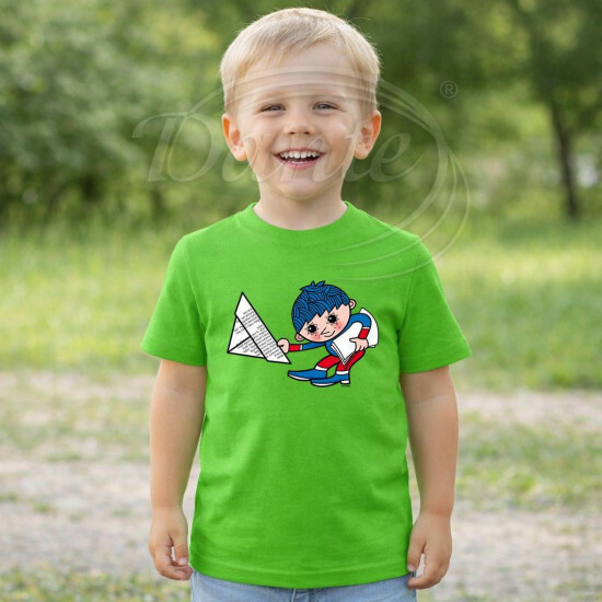 Dětské tričko zelené Večerníček se klaní - DTLi365/hl