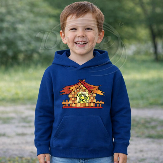 Dětská modrá mikina Rákosníček v chaloupce - DTLi299/hl