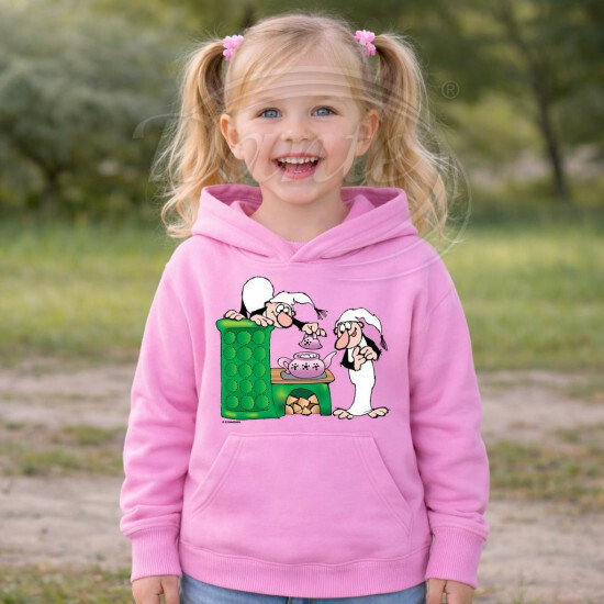 Dětská růžová mikina Křemílek a Vochomůrka vaří - DTLi210/hl