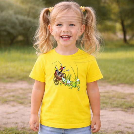 Dětské tričko žluté Ferda Mravenec s Beruškou v kočáře - DTLi056/hl