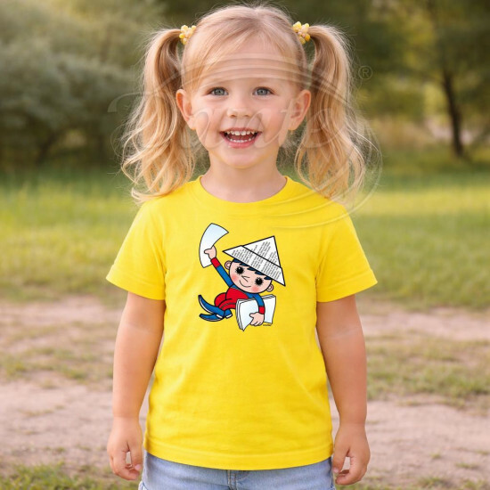 Dětské tričko žluté Večerníček dobrou noc - DTLi336/hl