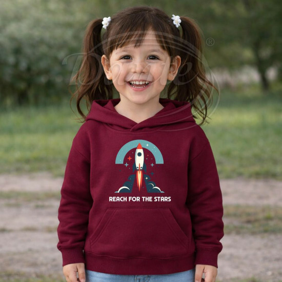 Dětská mikina granátová Raketa Reach for the Stars bílý text - DMi043/hl