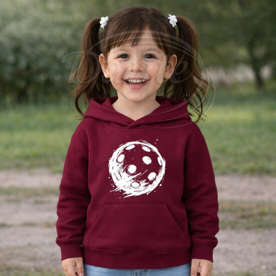 Dětská mikina granátová Florbalový míček bílý - DMi027/hl