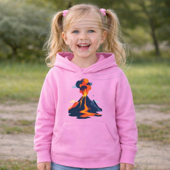 Dětská mikina růžová Sopka - DMi097/hl