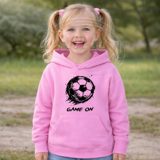 Dětská mikina růžová Fotbalový míč Game On černý - DMi086/hl
