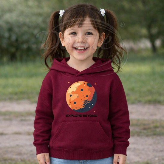 Dětská mikina granátová Mars Explore Beyond černý text - DMi038/hl