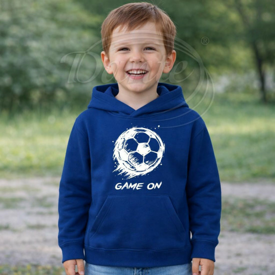 Dětská mikina modrá Fotbalový míč Game On bílý - DMi059/hl