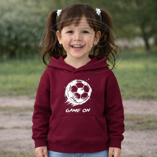 Dětská mikina granátová Fotbalový míč Game On bílý - DMi033/hl