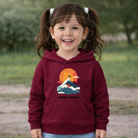 Dětská mikina granátová Horský vrchol Climb Higher - DMi035/hl