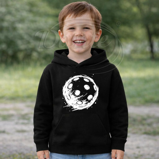 Dětská mikina černá Florbalový míček bílý - DMi005/hl