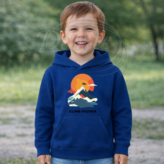 Dětská mikina modrá Horský vrchol Climb Higher - DMi061/hl