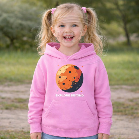 Dětská mikina růžová Mars Explore Beyond bílý text - DMi089/hl