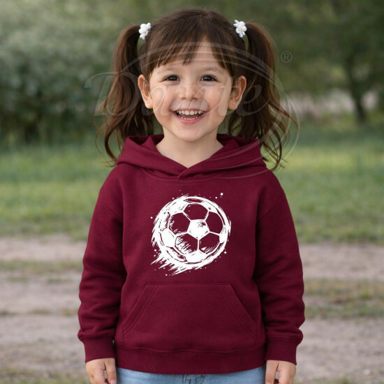 Dětská mikina granátová Fotbalový míč bílý - DMi031/hl