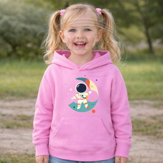 Dětská mikina růžová Astronaut - DMi074/hl