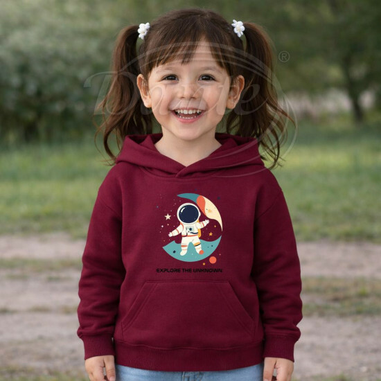 Dětská mikina granátová Astronaut Explore the Unknown černý text - DMi024/hl